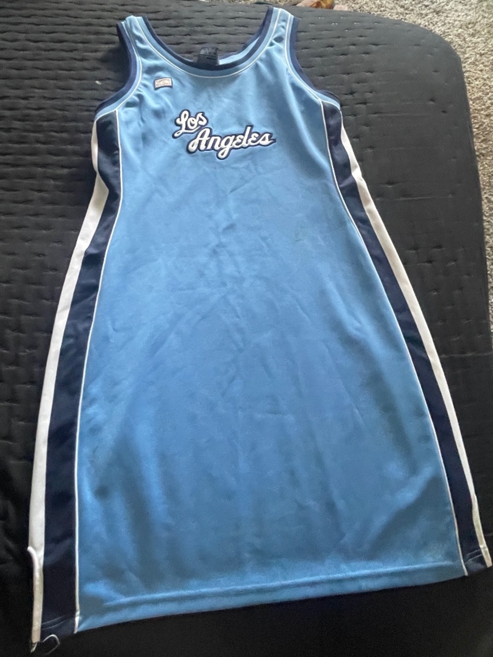 Vintage Y2K Los Angeles Blue Jersey Dress